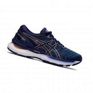 Chaussure Running Asics GEL-NIMBUS 22 Femme Bleu Marine | GMKU02781