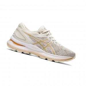 Chaussure Running Asics GEL-NIMBUS 22 Knit Femme Blanche | NQPA27346