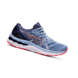 Chaussure Running Asics GEL-NIMBUS 23 Larges Femme Bleu Clair | QUCT65328