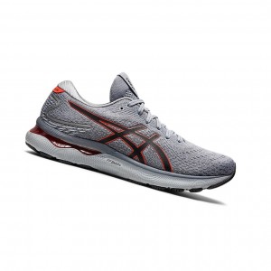 Chaussure Running Asics GEL-NIMBUS 24 Homme Sheet Rock / Cherry Tomato | YHWT31625