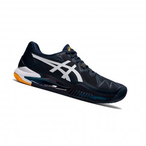 Chaussure Tennis Asics GEL-RESOLUTION 8 Clay Homme Bleu Blanche | GFSN75834