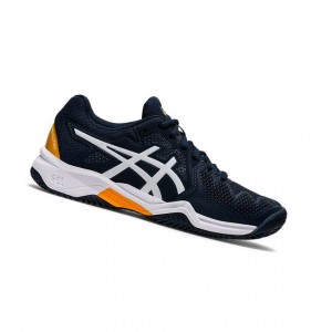 Chaussure Tennis Asics GEL-RESOLUTION 8 Clay GS Enfant Bleu Marine | AXFV95238