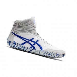 Chaussures De Lutte Asics AGGRESSOR 5 Homme Blanche Bleu | QIRN25410