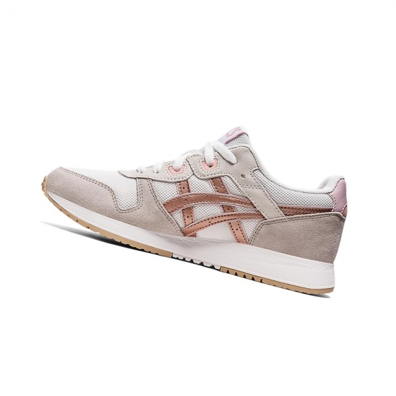 Basket Asics LYTE CLASSIC Femme Blanche Rose Doré | XDLB62704