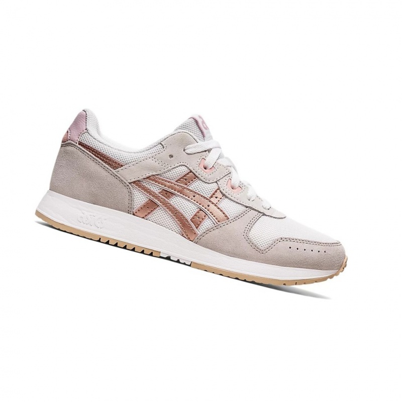 Basket Asics LYTE CLASSIC Femme Blanche Rose Doré | XDLB62704