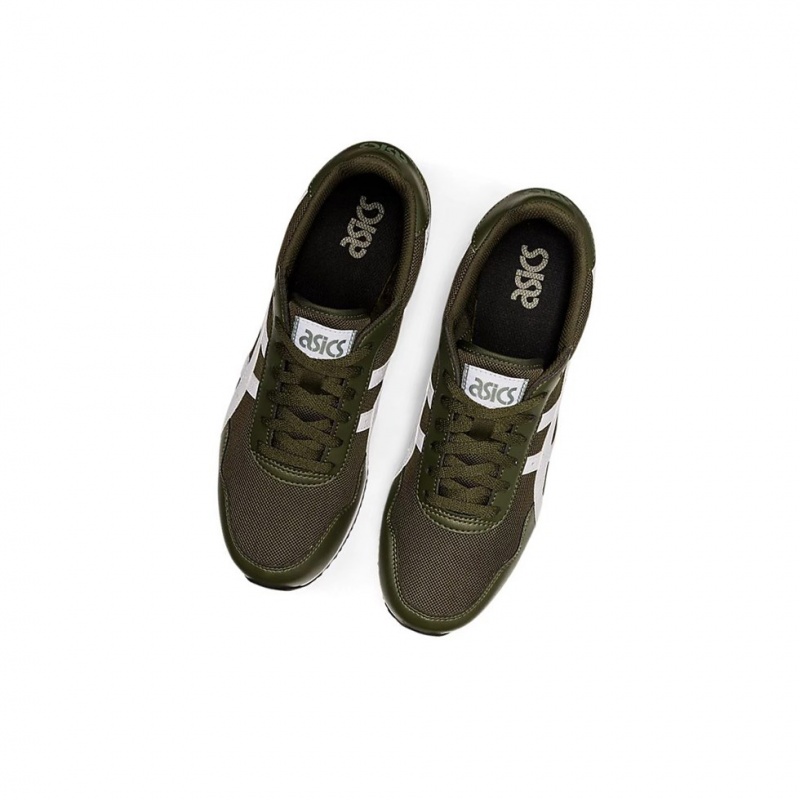 Basket Asics TIGER RUNNER Homme Vert Olive Blanche | JBQX32804