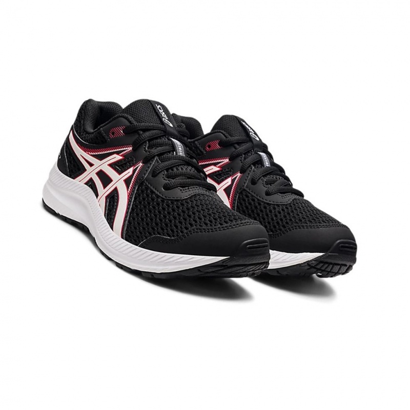 Chaussure Running Asics CONTEND 7 GS Enfant Noir Rouge | DHVE73568