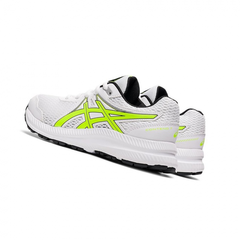 Chaussure Running Asics CONTEND 7 GS Enfant Blanche Vert | ZRVD63970