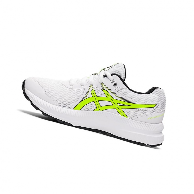 Chaussure Running Asics CONTEND 7 GS Enfant Blanche Vert | ZRVD63970