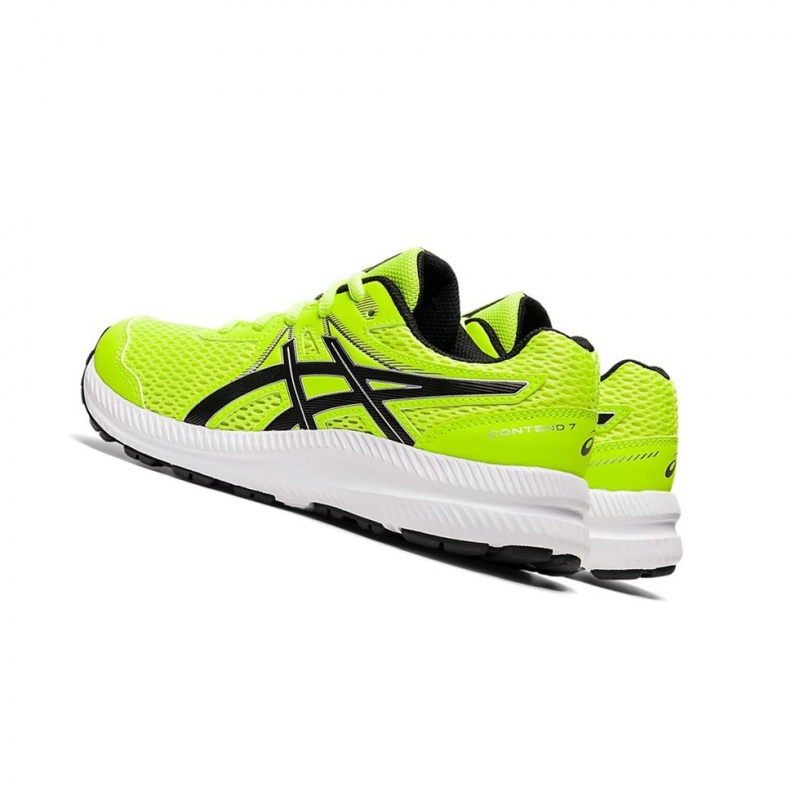 Chaussure Running Asics CONTEND 7 GS Enfant Vert Noir | AVNG92603