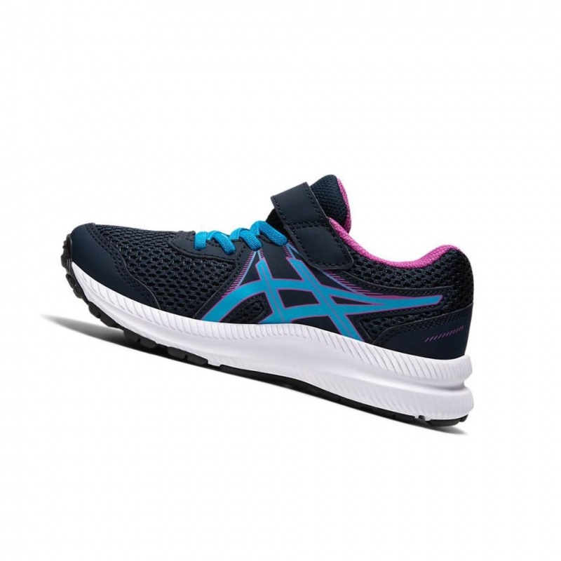 Chaussure Running Asics CONTEND 7 PS Enfant Bleu | OZKL85319