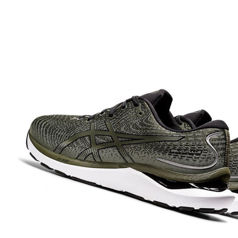 Chaussure Running Asics GEL-CUMULUS 24 Homme Vert Olive Noir | PWJK43659