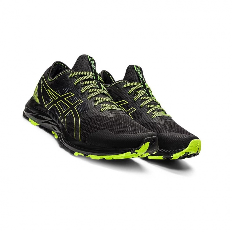 Chaussure Running Asics GEL-EXCITE TRAIL Homme Noir Vert | LTXC30614