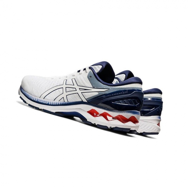 Chaussure Running Asics GEL-KAYANO 27 Homme Blanche | XGAW98371