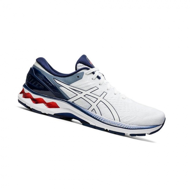 Chaussure Running Asics GEL-KAYANO 27 Homme Blanche | XGAW98371