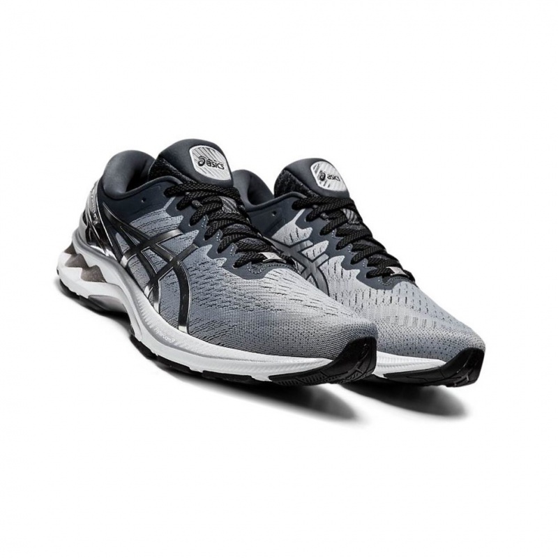 Chaussure Running Asics GEL-KAYANO 27 PLATINUM Homme Grise | PSJL64597