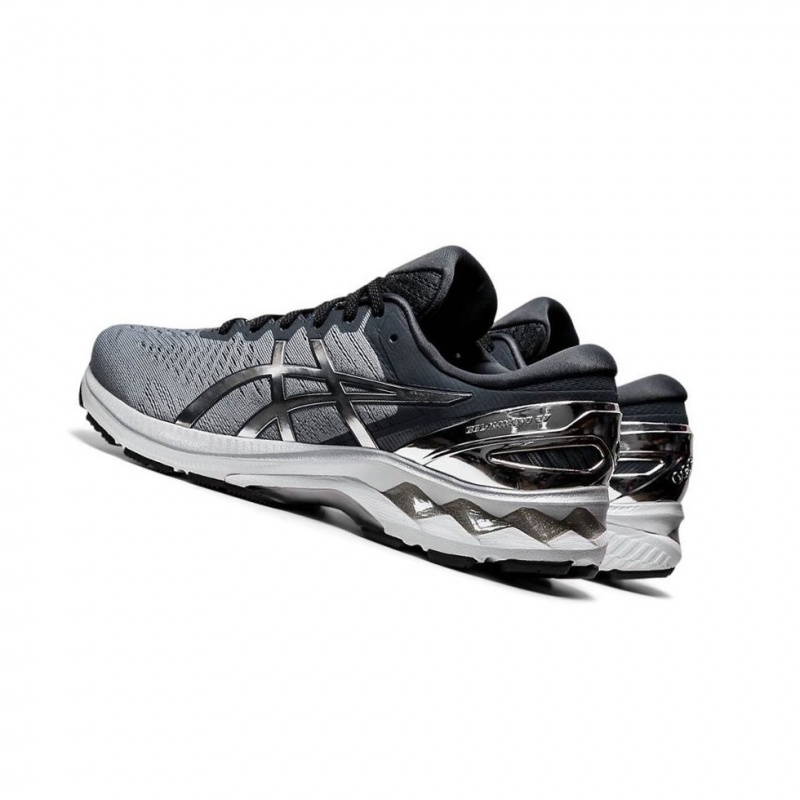 Chaussure Running Asics GEL-KAYANO 27 PLATINUM Homme Grise | PSJL64597