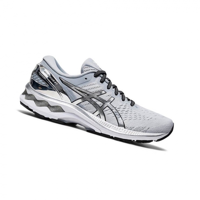 Chaussure Running Asics GEL-KAYANO 27 PLATINUM Femme Grise | FZXV19034