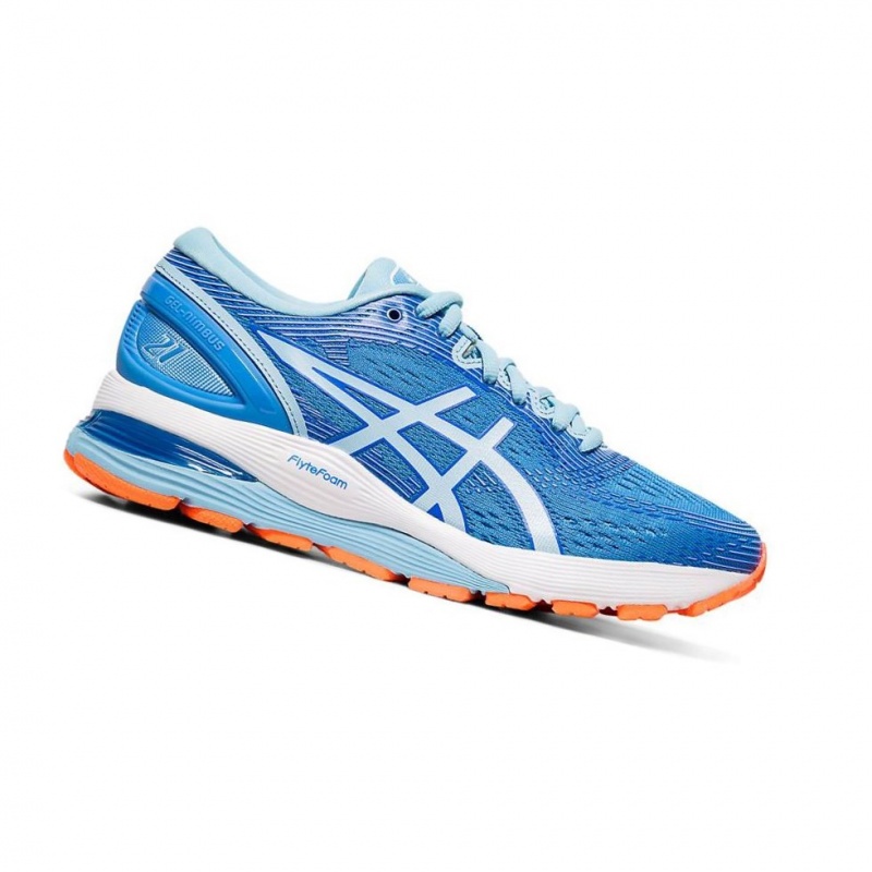 Chaussure Running Asics GEL-NIMBUS 21 Femme Bleu | EUQI58617