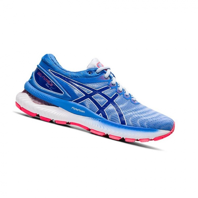 Chaussure Running Asics GEL-NIMBUS 22 Femme Bleu | NMXO73628