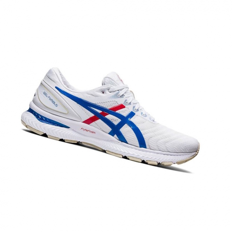 Chaussure Running Asics GEL-NIMBUS 22 Homme Blanche | JRTF58629