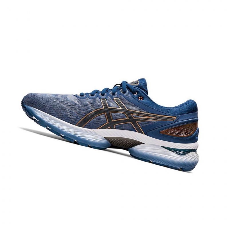 Chaussure Running Asics GEL-NIMBUS 22 Homme Bleu | XYJI68492