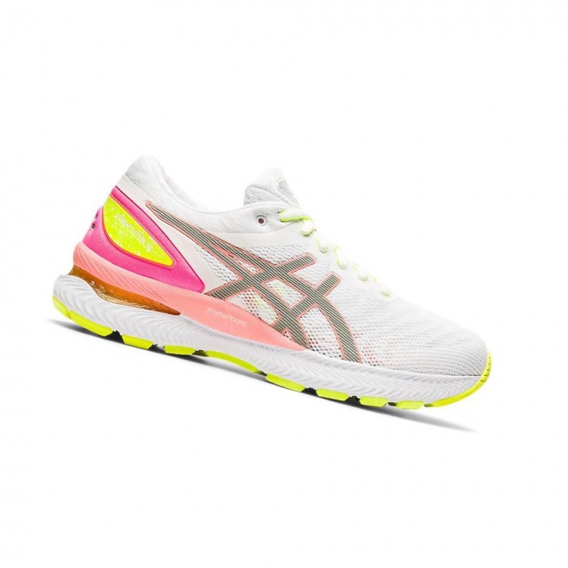 Chaussure Running Asics GEL-NIMBUS 22 LITE-SHOW Femme Blanche | UERK28547