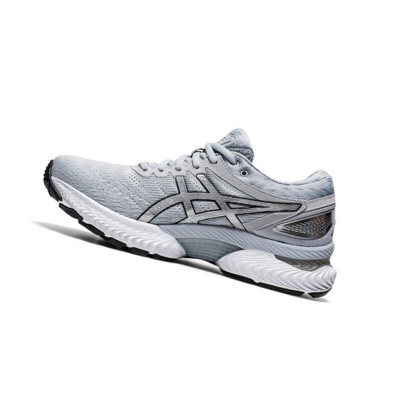 Chaussure Running Asics GEL-NIMBUS 22 Platinum Femme Grise | AMZP59871