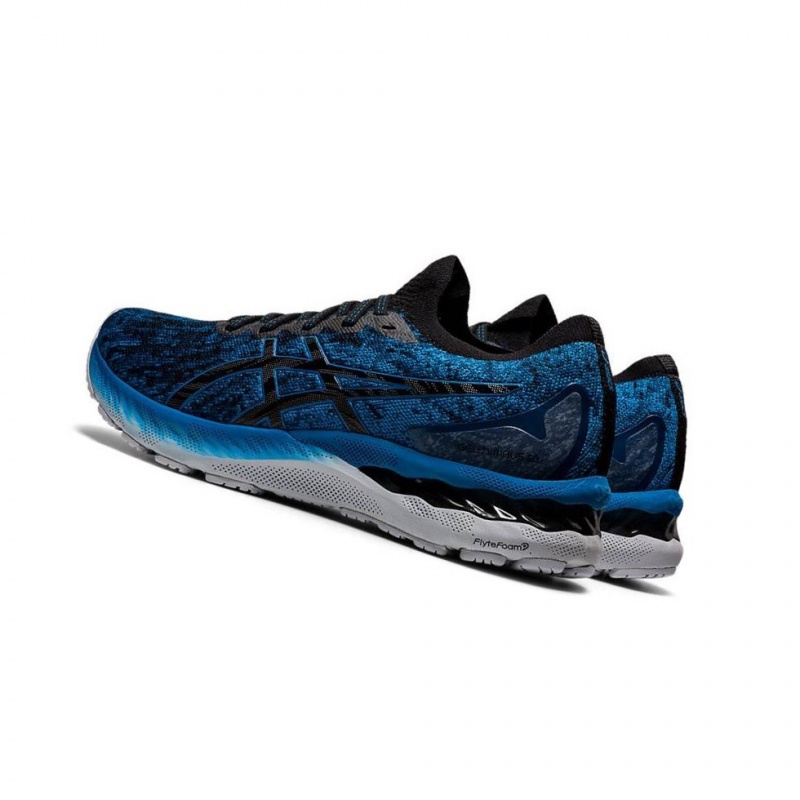 Chaussure Running Asics GEL-NIMBUS 23 Knit Homme Bleu | QYRS57401