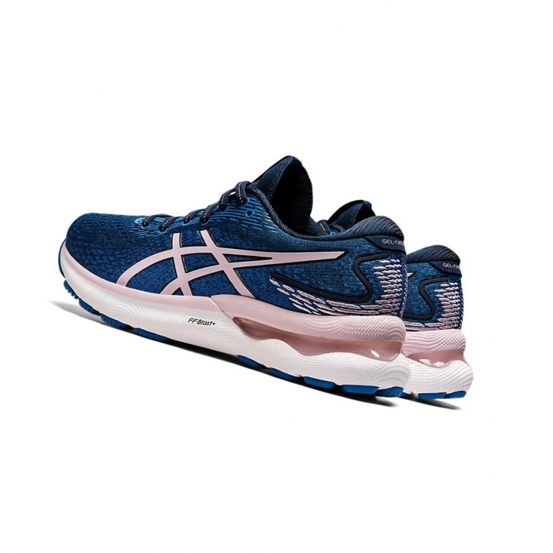 Chaussure Running Asics GEL-NIMBUS 24 Femme Bleu Rose | SAEP95864