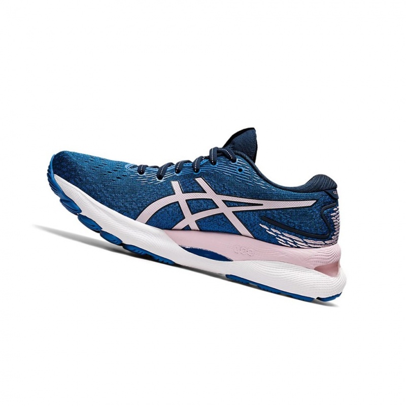 Chaussure Running Asics GEL-NIMBUS 24 Femme Bleu Rose | SAEP95864