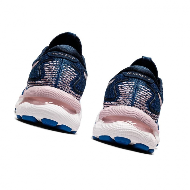 Chaussure Running Asics GEL-NIMBUS 24 Femme Bleu Rose | SAEP95864