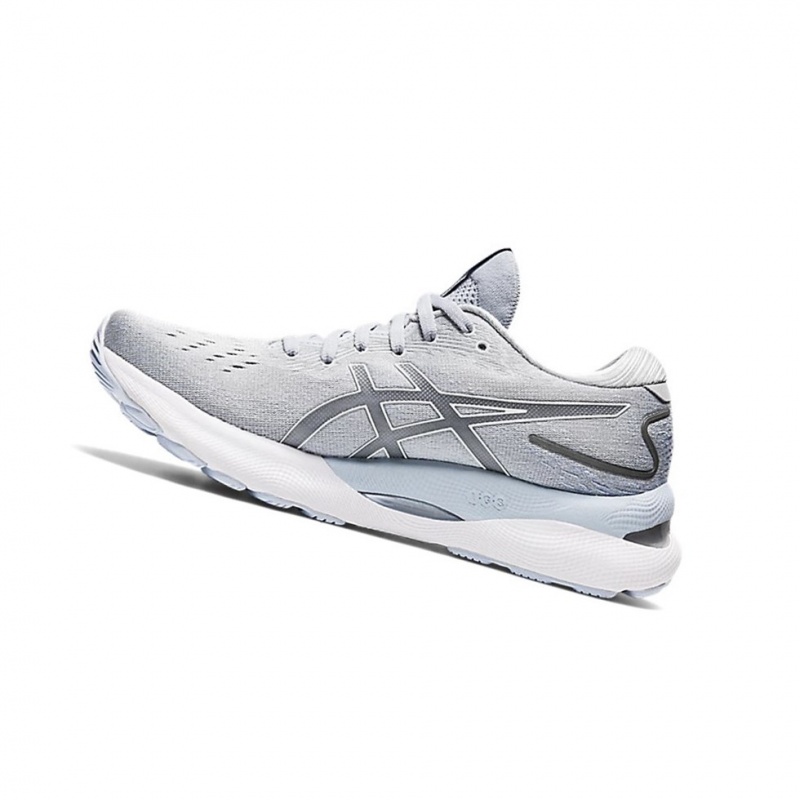 Chaussure Running Asics GEL-NIMBUS 24 Femme Grise Blanche | FOCK07514