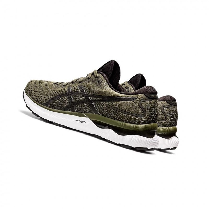 Chaussure Running Asics GEL-NIMBUS 24 Homme Vert Olive | KFTX69078