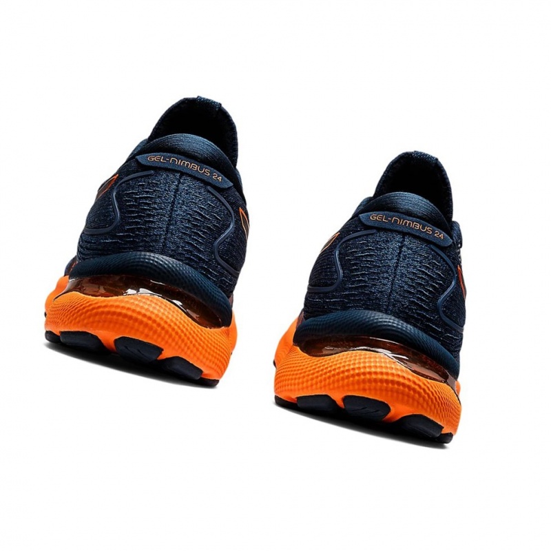 Chaussure Running Asics GEL-NIMBUS 24 Homme Bleu Orange | GHDI60125