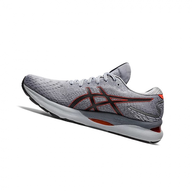 Chaussure Running Asics GEL-NIMBUS 24 Homme Sheet Rock / Cherry Tomato | YHWT31625