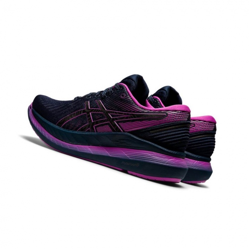 Chaussure Running Asics GLIDERIDE 2 LITE-SHOW Femme Bleu Marine | RINY75621