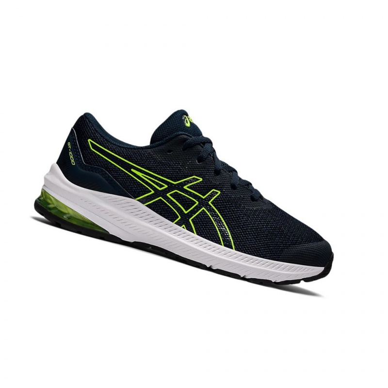 Chaussure Running Asics GT-1000 11 GS Enfant Bleu Vert | ZEGH40678