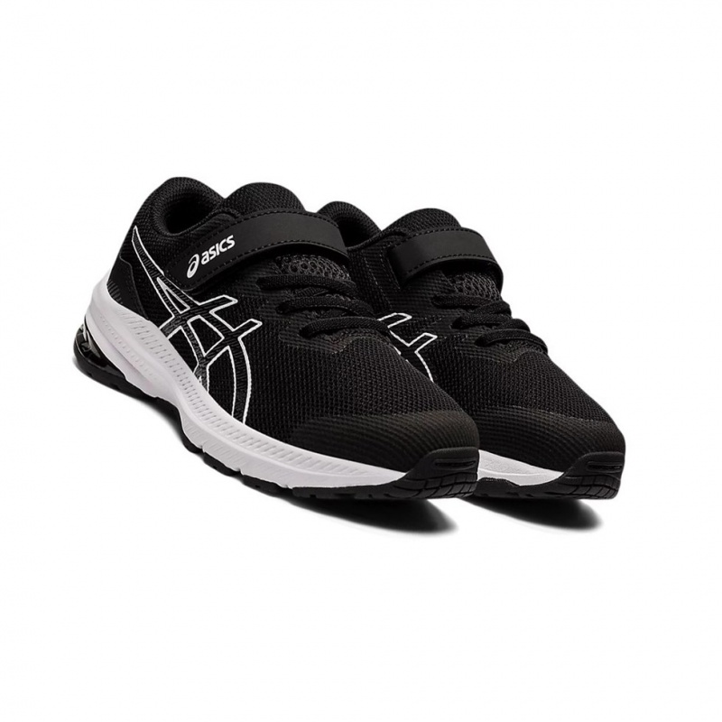 Chaussure Running Asics GT-1000 11 PS Enfant Noir Blanche | QMAT97865