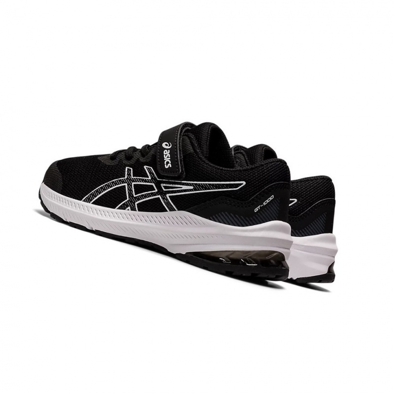 Chaussure Running Asics GT-1000 11 PS Enfant Noir Blanche | QMAT97865