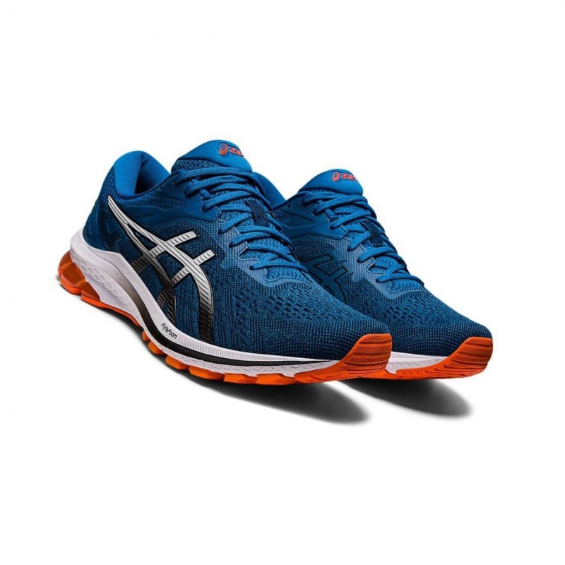 Chaussure Running Asics GT-1000 Larges Homme Bleu | OXEM40956