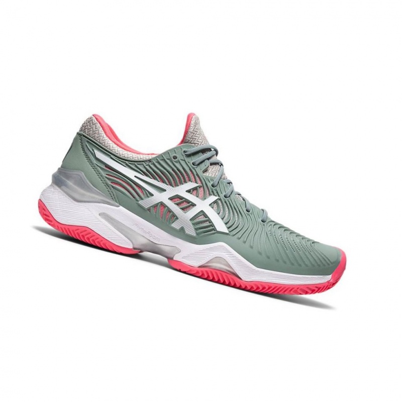 Chaussure Tennis Asics COURT FF 2 Femme Vert Olive | EMAL65840