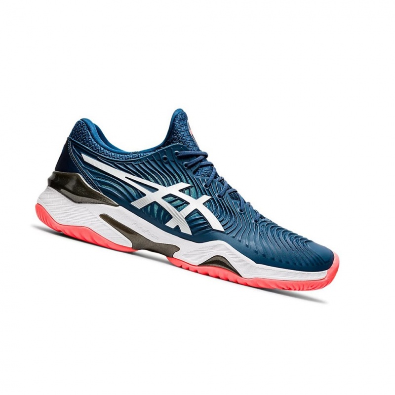 Chaussure Tennis Asics COURT FF 2 Homme Bleu Blanche | AMPU67843