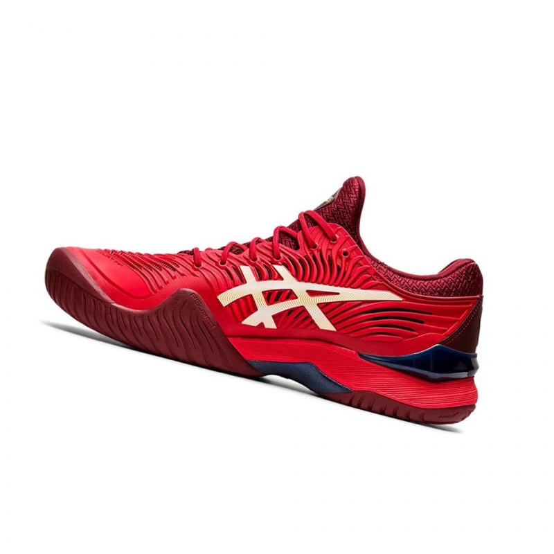 Chaussure Tennis Asics COURT FF 2 Homme Rouge Blanche | JAOW43750