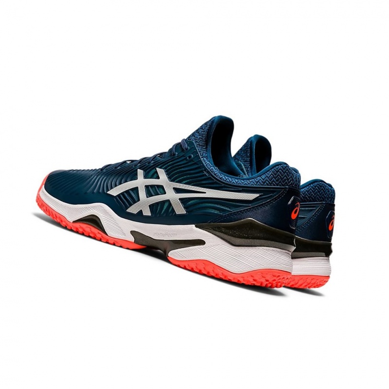 Chaussure Tennis Asics COURT FF 2 OC Homme Bleu Blanche | HDOR76405