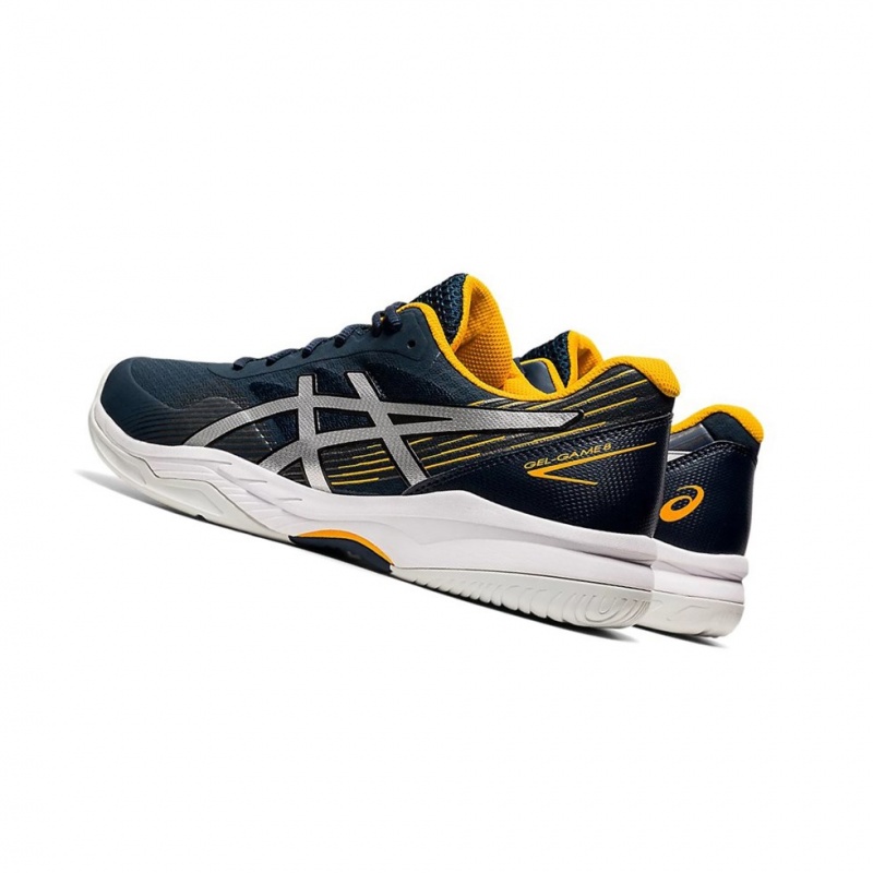 Chaussure Tennis Asics GEL-GAME 8 Homme Bleu Argent | LAGY01429