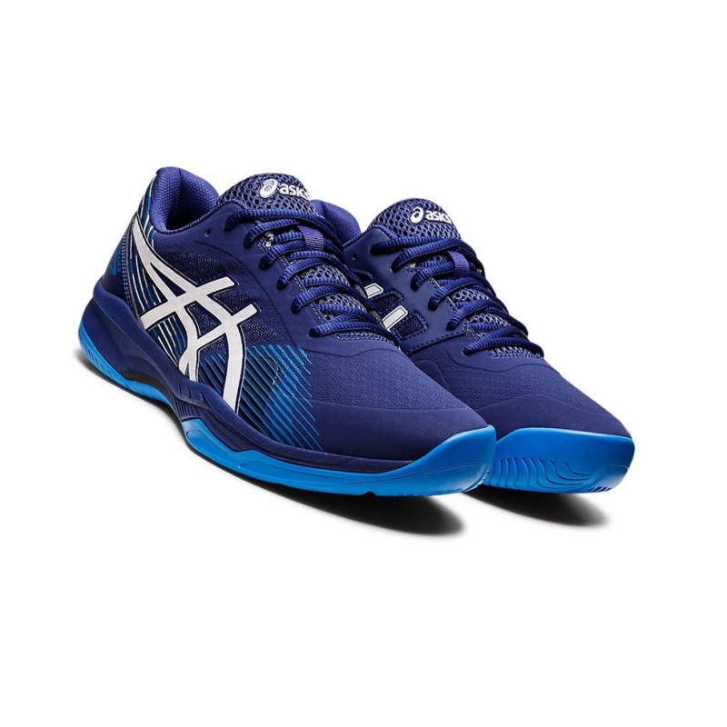 Chaussure Tennis Asics GEL-GAME 8 Homme Bleu Blanche | SLJK81049