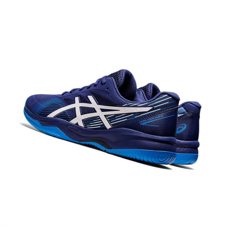 Chaussure Tennis Asics GEL-GAME 8 Homme Bleu Blanche | SLJK81049