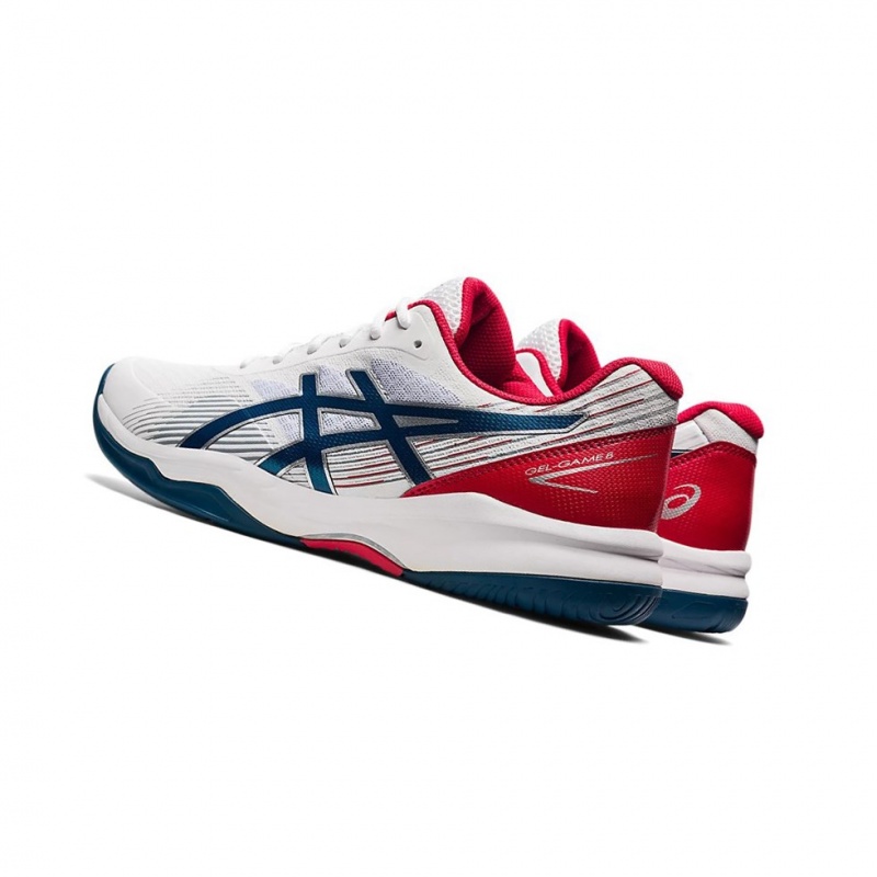 Chaussure Tennis Asics GEL-GAME 8 Homme Blanche Bleu | LZYA82357