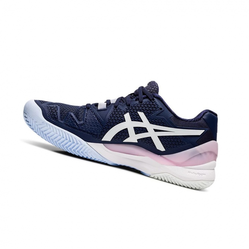 Chaussure Tennis Asics GEL-RESOLUTION 8 Clay Femme Blanche | LATK40286